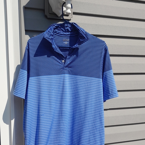 Daniel Cremieux Blue Polo with Classic Stripes Medium GUC - Picture 1 of 6